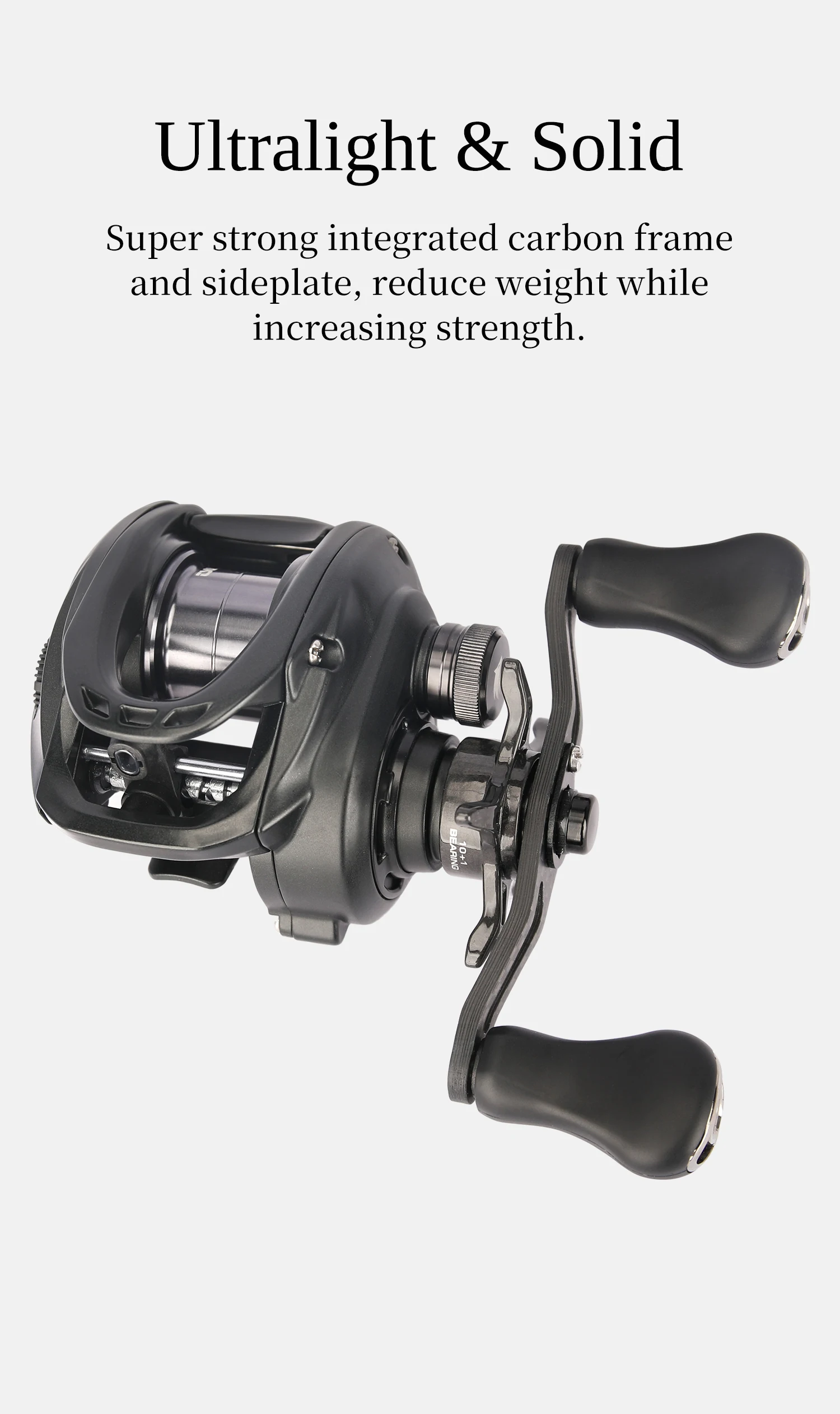 TSURINOYA 135g Ultra Licht 6,1g Spool Köder Finesse Baitcasting Angeln Reel Dark Wolf 50S 7.1:1 4kg Flach Spool Ligh Spiel Spule – Detail 11