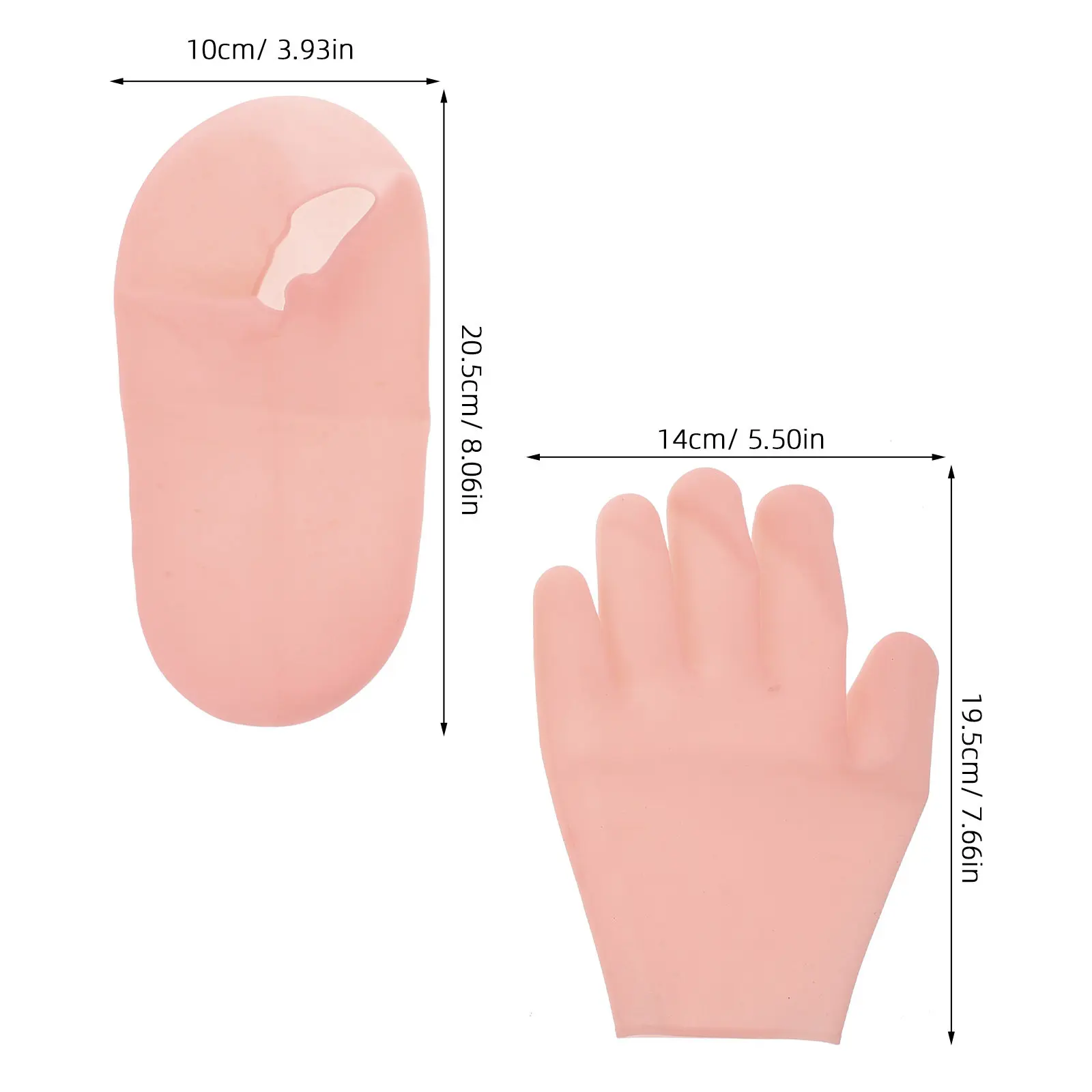 Silicone Moisturizing Gloves Socks Set Gel Spa Socks Softening Repair Dry Cracked Hands Feet Hand Moisturizer Gloves Overnight view 2