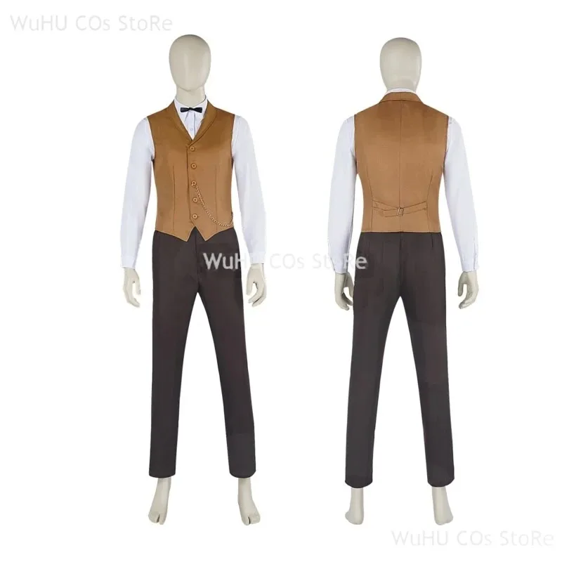 CyFantastic Beasts And Where To Find Them Косплей Newt Scamande Косплей Пальто Костюм Waiscoat Мужчины Хэллоуин Ролевая игра Полный Se