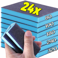 Double Sided Sponge Sandpaper Blocks Reusable Wet and Dry Sanding Sponge For Woodworking Metal Polishing Fine Grit Sanding Pads