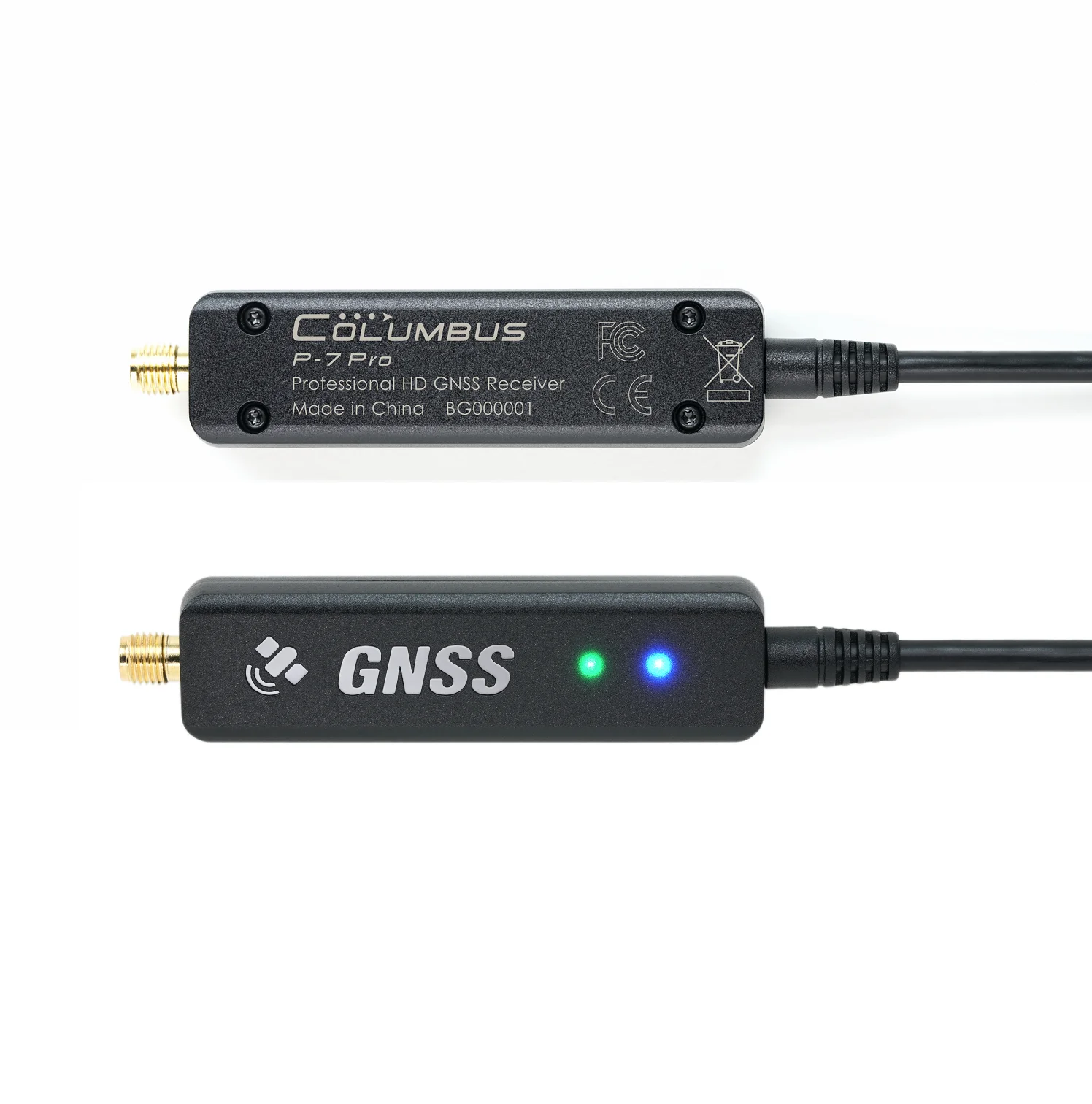 Columbus P-7 Pro GPS/GNSS USB Receiver with Glonass QZSS SBAS Support for Position Recording and Data Logging