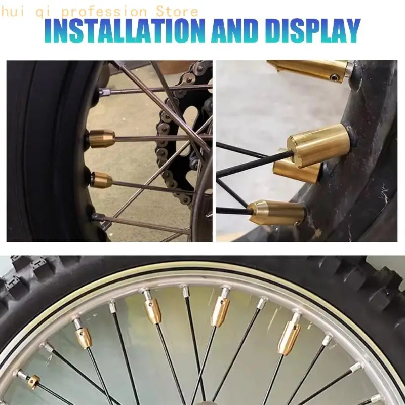 Brass Motorcycle Spoke Weights Suitable for Accurate Balance Minimizes Vibration Boosts Safety Easy to Fit Various Sizes H8WE