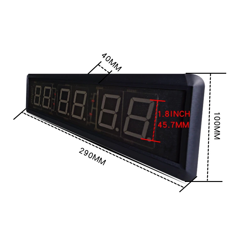 Modern LED Countdown Digital Wall Clock Mini Remote Control Electric Motion Timer Square Metal Design for Living Room