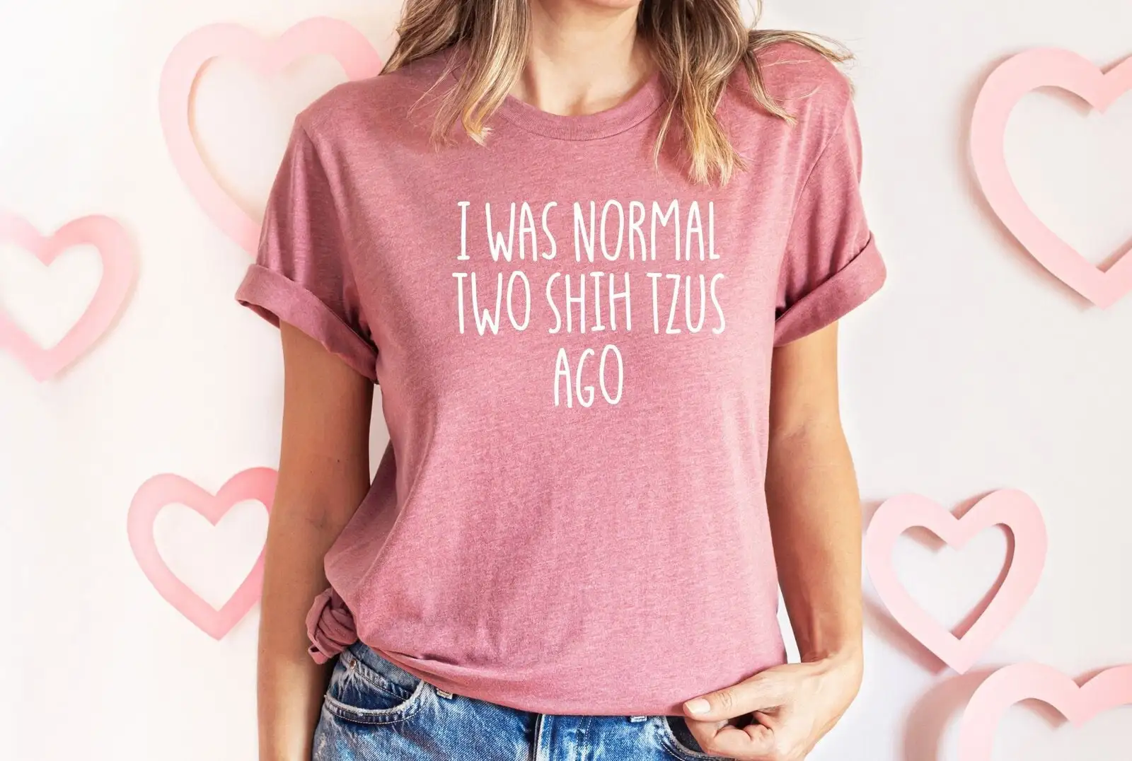 Shih Tzu T Shirt Funny Dog Shihtzu Mom Owner Pet Lover I Was Normal Two Tzus Ago