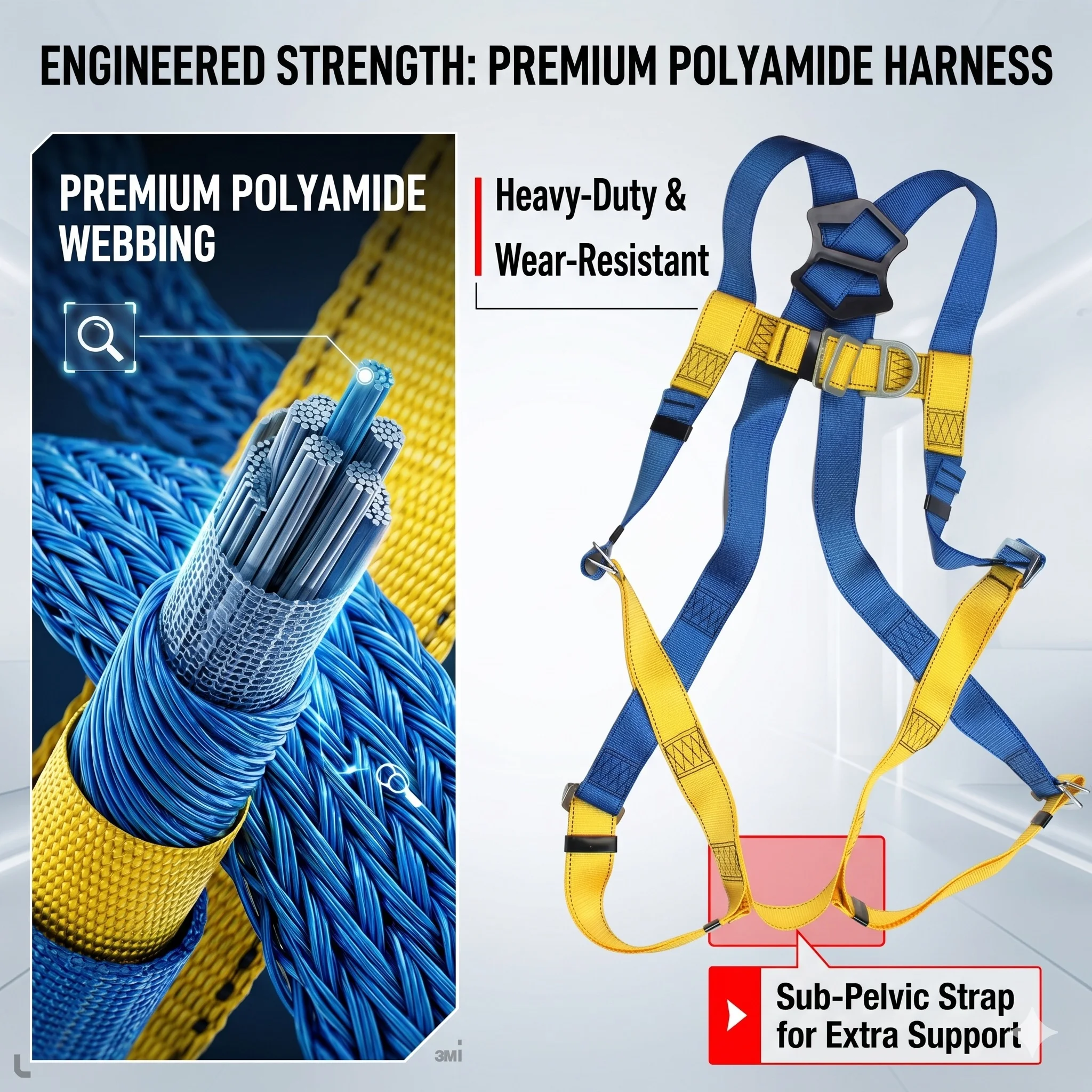 3M Protecta 1390024 Full Body Safety Harness 5-Point Fall Arrest Belt Tower Climbing Roofing Construction Safety Harness