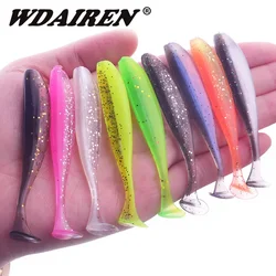 WDAIREN 5cm 7.5cm 9.5cm jig Wobblers kolay parlatıcı balıkçılık Lures yapay çift silikon renkler yumuşak yem bas sazan mücadele