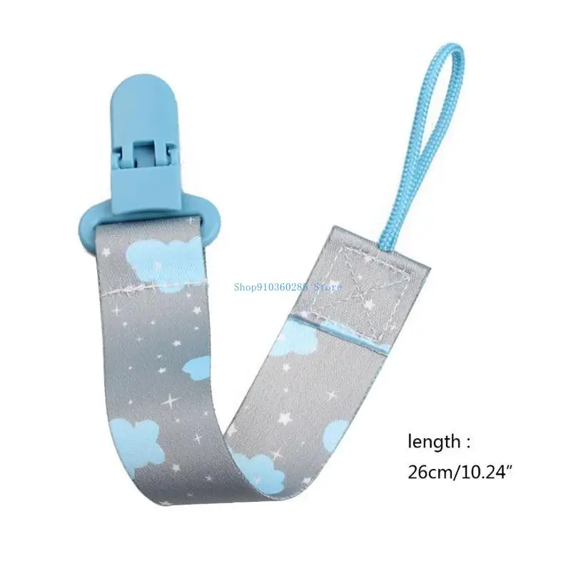 K9FF Lovely Dummy Soother Holder Chains Anti-drop Buckle Pacifier Strap for Baby Feed