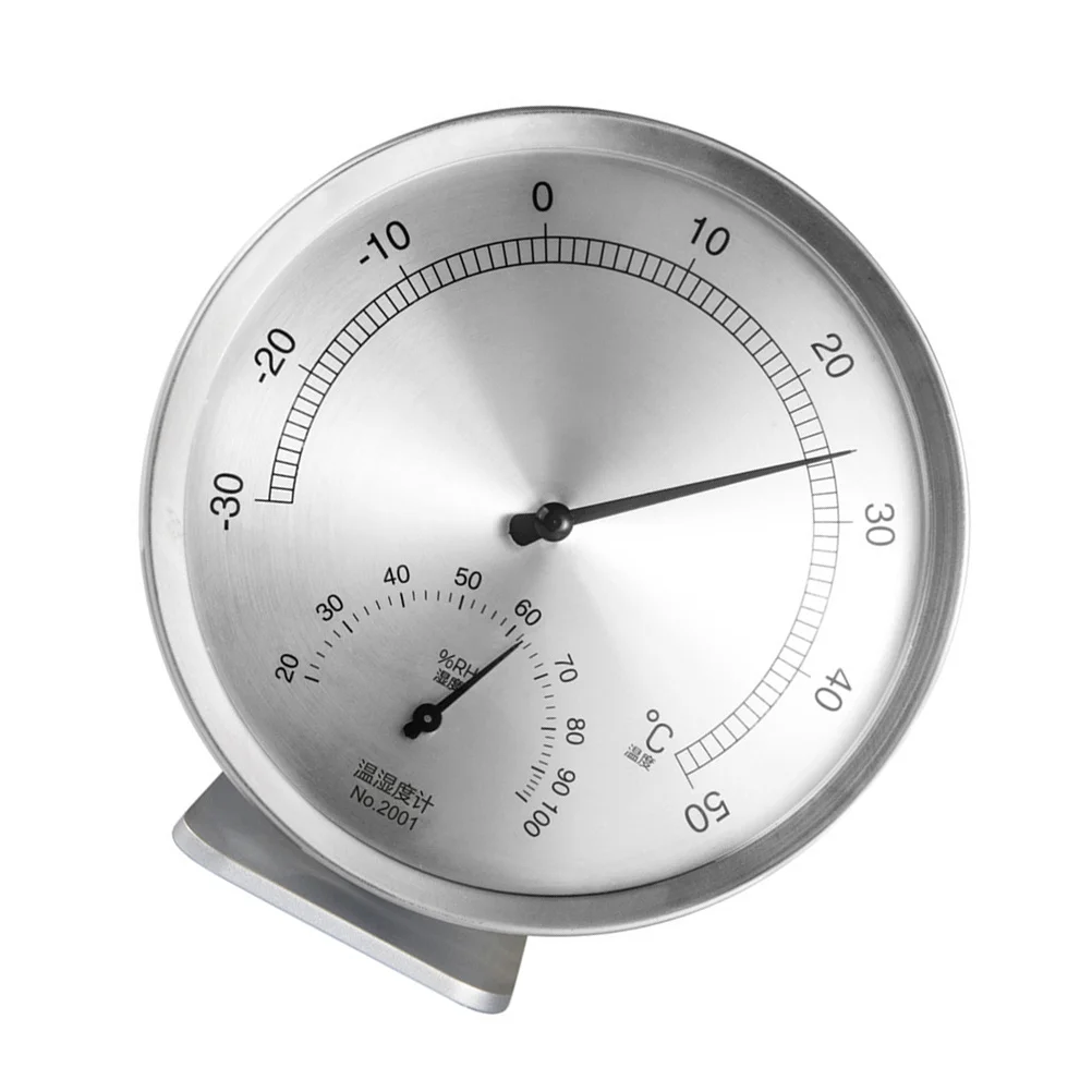 

Stainless Steel Hygrometer Thermometer Large Display Digital Temperature Humidity Meter For Home Factory Warehouse Metal Sensor