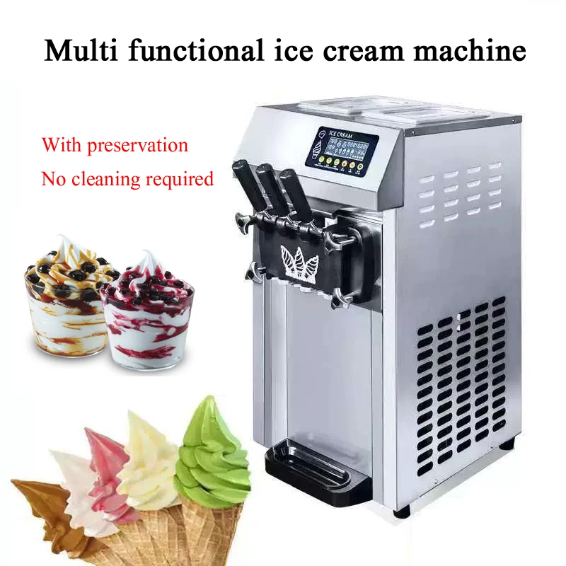 

Commercial Ice Cream Machine 1400W Hard Serve Ice Cream Maker With LED Display Screen Auto Shut-Off Timer