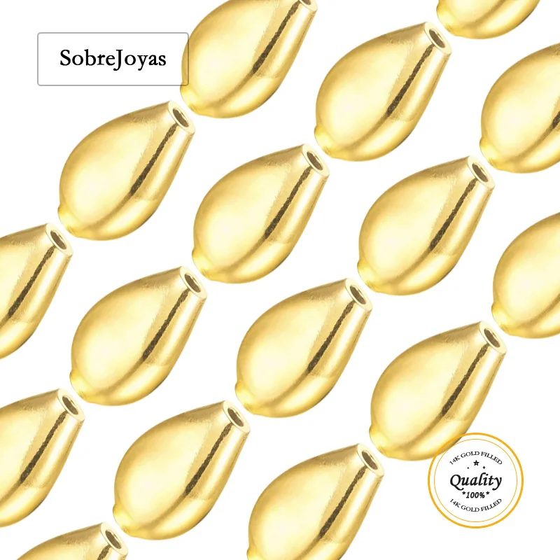 

Плоские овальные бусины с позолотой 14 карат, устойчивые к тускнению ювелирные бусины-разделители, фурнитура «сделай сам» для изготовления ювелирных изделий