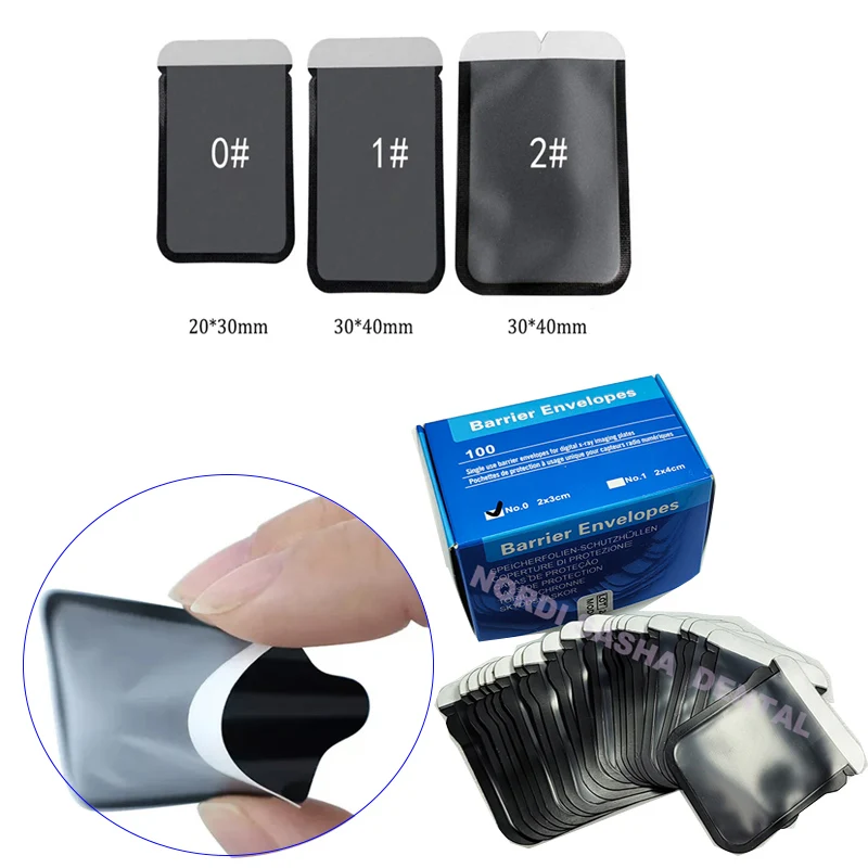 0/1/2/3# Dental Disposable Digital X-Ray Scan Barrier Envelope Protective Cover Bags for Phosphor Plate Dental Digital X-Ray