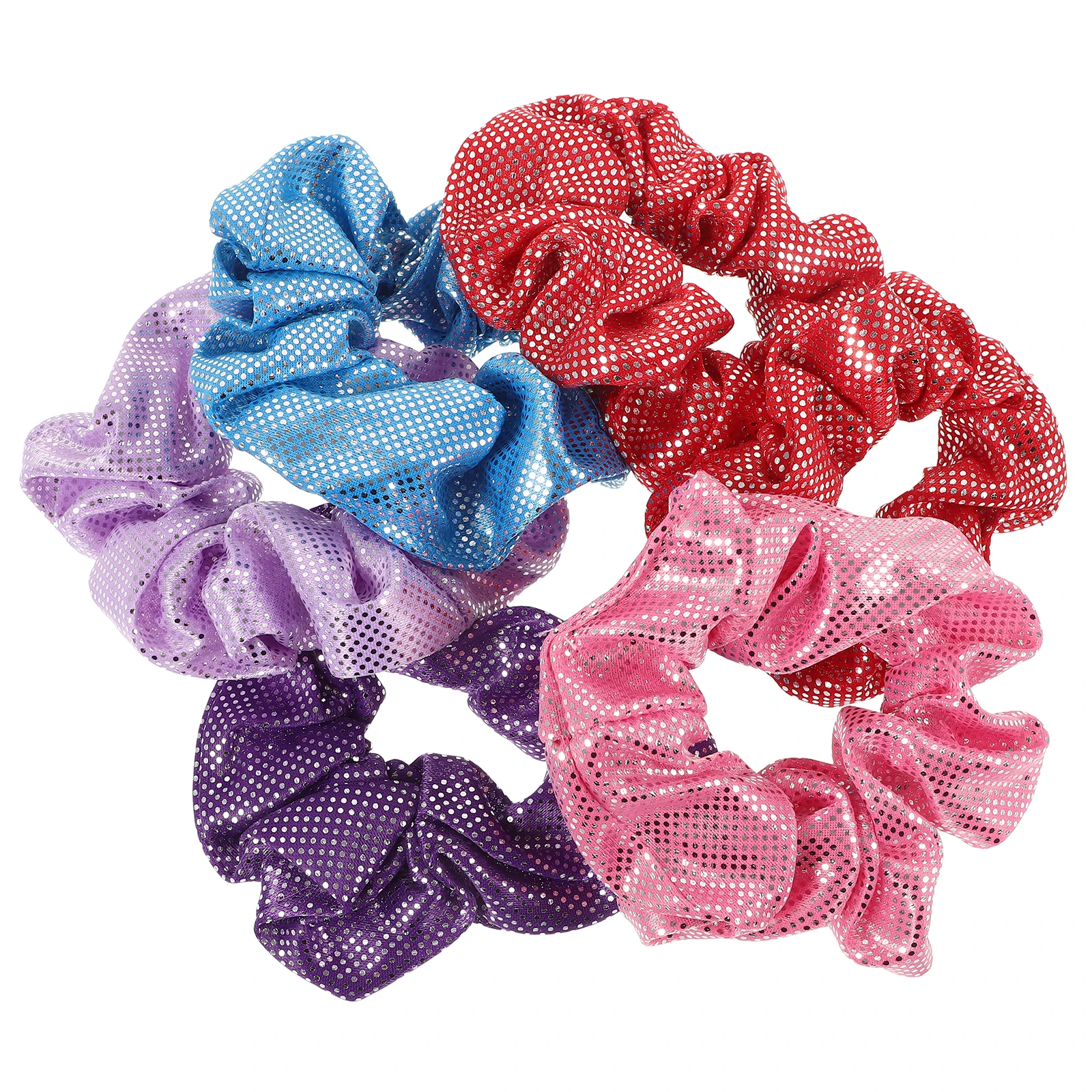 

6pcs Cloth Scrunchies Satin Scrunchies For Hair Satin Ponytail Holder Women Hairbands Women Hair Band Ties Styling Tool