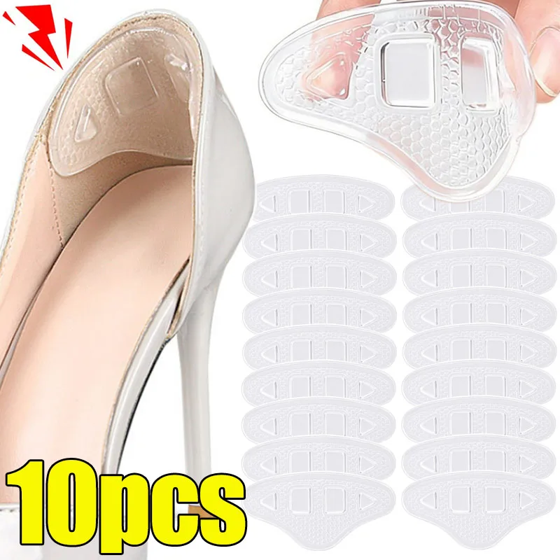 

Reusable Transparent Anti-wear Shoe Sticker 2/10pcs Soft Self-adhesive Washable Triangular Particles Shoes Pads Shoe Accessories