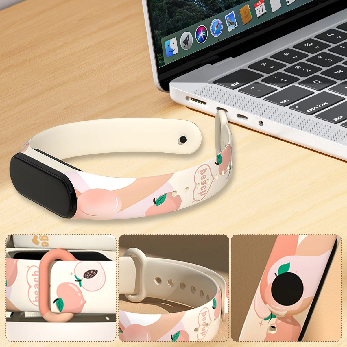 TPU Wrist Strap For Xiaomi Mi Band 7 6 5 4 3 Morandi Color Bracelet Wristband