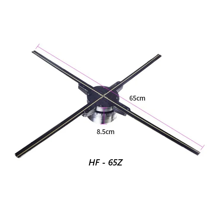 HF-65 65 cm 3D-Projektor Hologramm LED-Lüfter 3D holographische Projektionsanzeige Preis