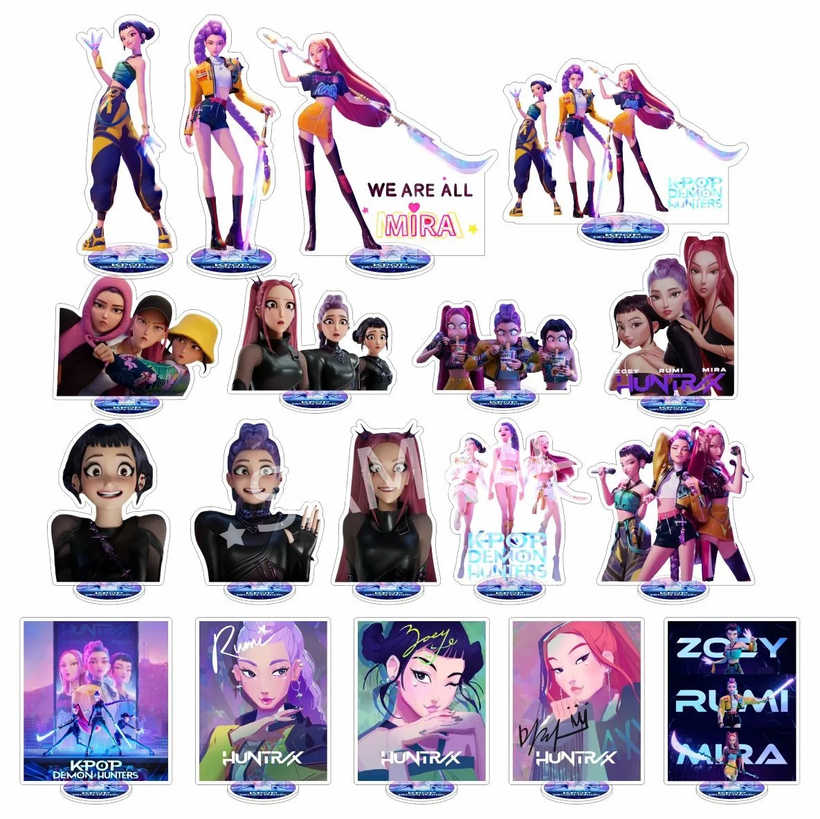 18 стилей KPOP-DEMON HUNTERS ACG Подставка Rumi Фигурка Акриловая подставка Звезда Zoey Декоративные настольные украшения Статуя Миры Cos Игрушки Подарки