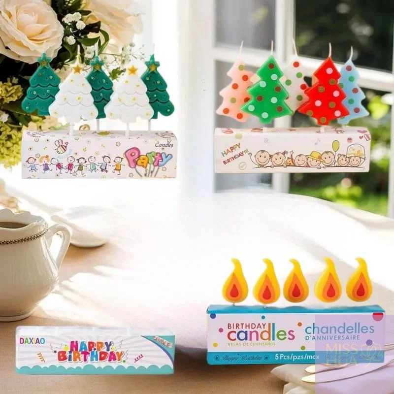 1/5 Stück Weihnachtskerzen. Geburtstagstorte Dekorationen. Farbige Kerze zum Geburtstag für Kinder, Feiertagsparty, Sternkerze zum Anziehen