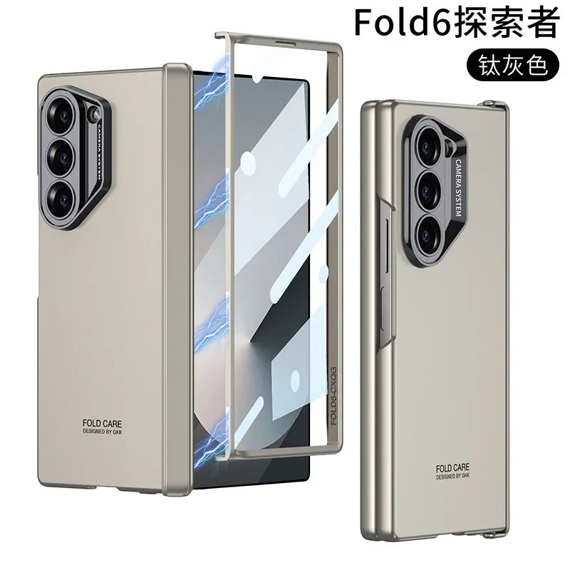 Cases For Samsung Galaxy Z Fold6 Phone Case Magnetic Hinge Shell Membrane Integrated ZFold 6 Folding Ultra-Thin Lens Full Cover