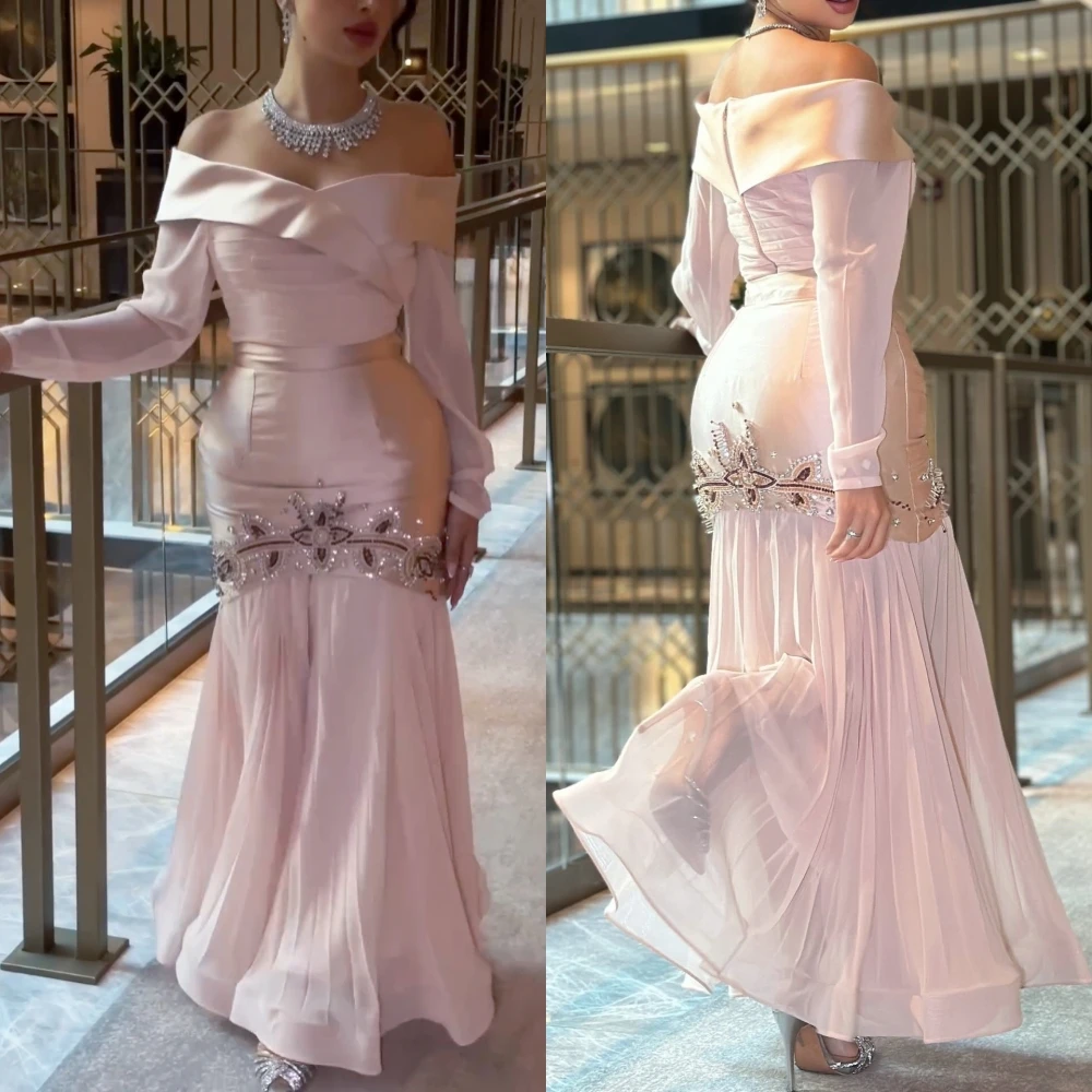 

Вечернее платье по индивидуальному заказу, плиссированные стразы, длинные платья с открытыми плечами, элегантные вечерние блестящие платья на заказ