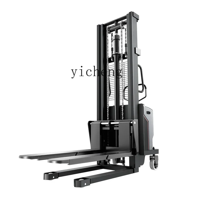 

electric forklift semi-automatic hydraulic lift stacker full semi-electric small stacker