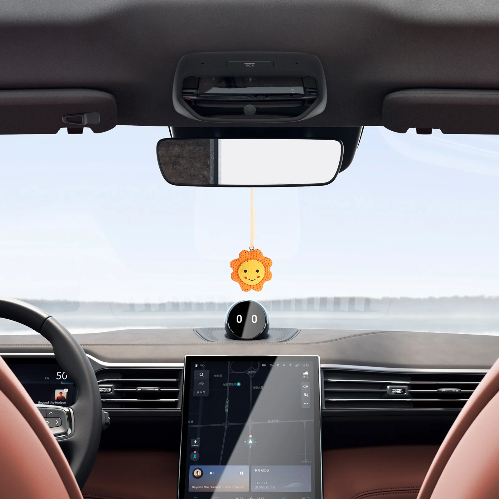 

Stylish Resin Car Rearview Mirror Pendant Durable Cute Easy Install Interior Decoration Accessory Home Ornament