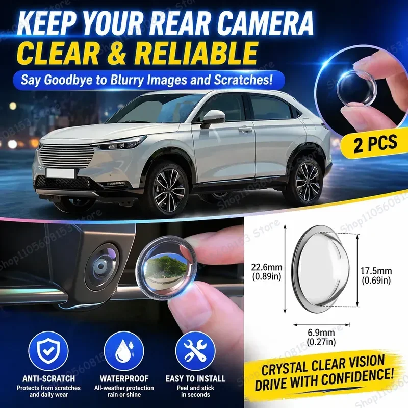 

For Honda HRV XRV ZRV VEZEL 360 Degree Reverse Camera Lens Protector Anti Scratch PC Cover Sticker Kit 2013 2024 Backup