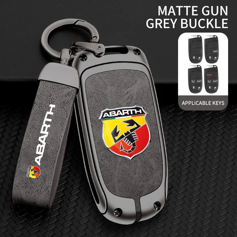 Funda para llave de coche, soporte para llave, Logo Abarth para Fiat Freemont Toro 500L 500X 2016 2017 2018, accesorios de protección para automóviles