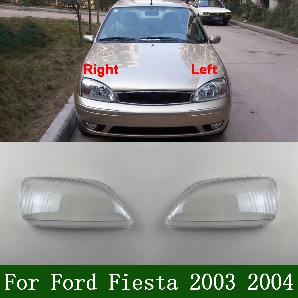 Headlight Transparent Lens For Ford 2003 2004 Fiesta Front Headlight Shell Headlamp Transparent Lampshade Cover Lens Plexiglass