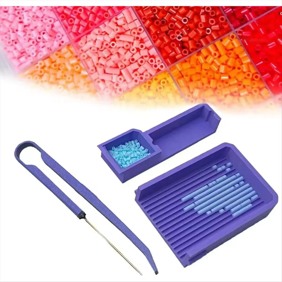 مجموعة ملقط وإبرة واحدة من HITL Fuse Bead، مجموعة خرز فيوز 2.6 مم، أداة فيوز لصياغة سوار المجوهرات