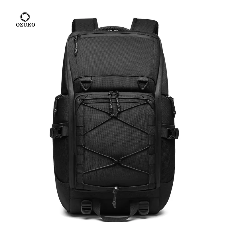 OZUKO Zaino per laptop da 17,3 pollici Zaino da viaggio da 35 litri Borsa in nylon Zaino da trekking multifunzione impermeabile per esterni di