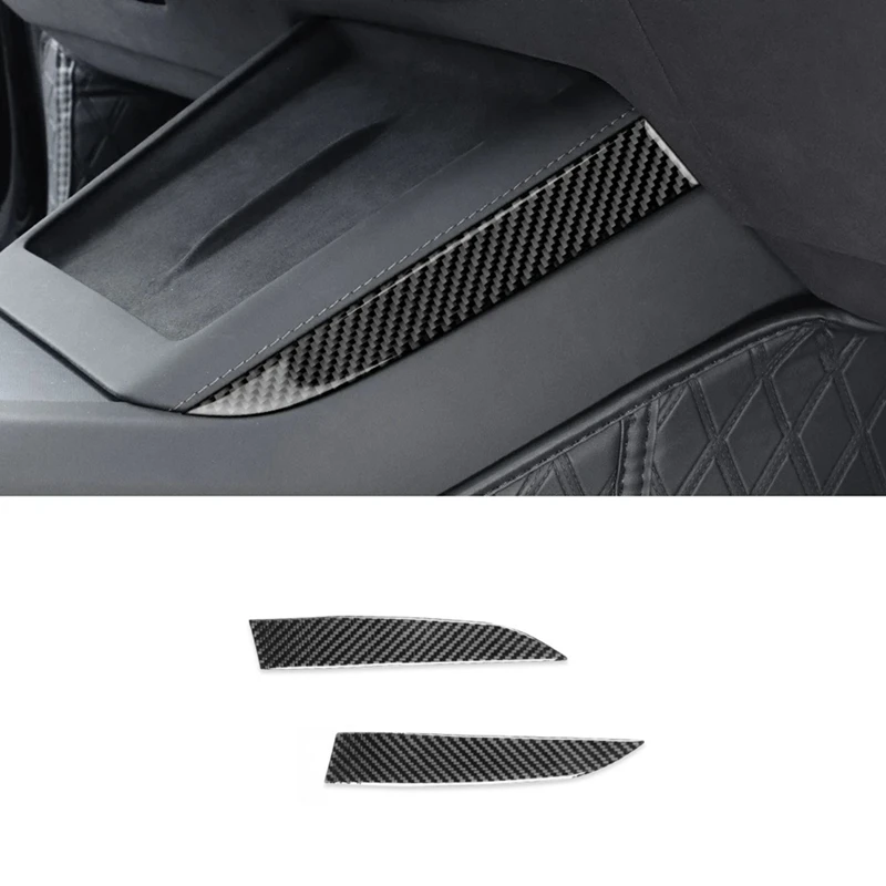 Morbida fibra di carbonio per Tesla Model 3 Highland 2024 Console centrale ricarica Wireless copertura laterale Trim accessori