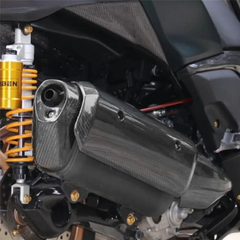 

Motorcycle For XMAX 2023 Exhaust Pipe Cover Carbon Fiber Muffler Protector