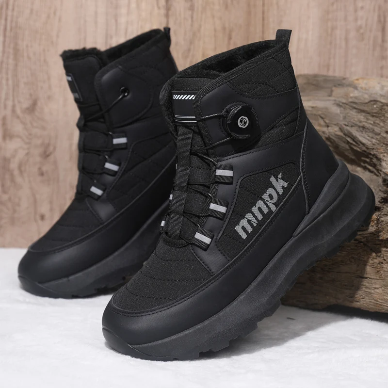

unisex boots winter new high top boots casual boots plush warm casual fashion versatile thick sole wear-resistant workwear boots