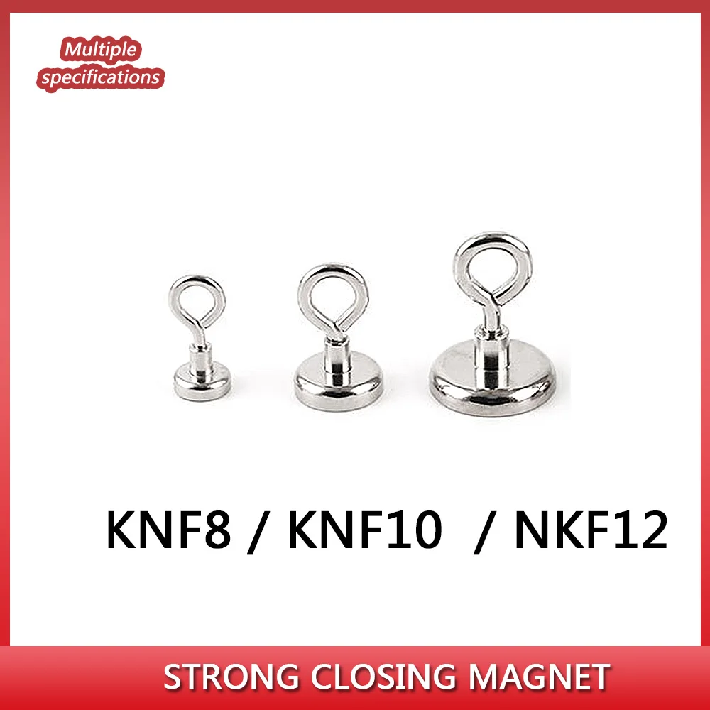 

D8 D10 D12 NdFeB Strong Magnetic Hook Round Closed Magnet Strong Magnetic Fishing Sucker Anti-collision Permanent Magnet