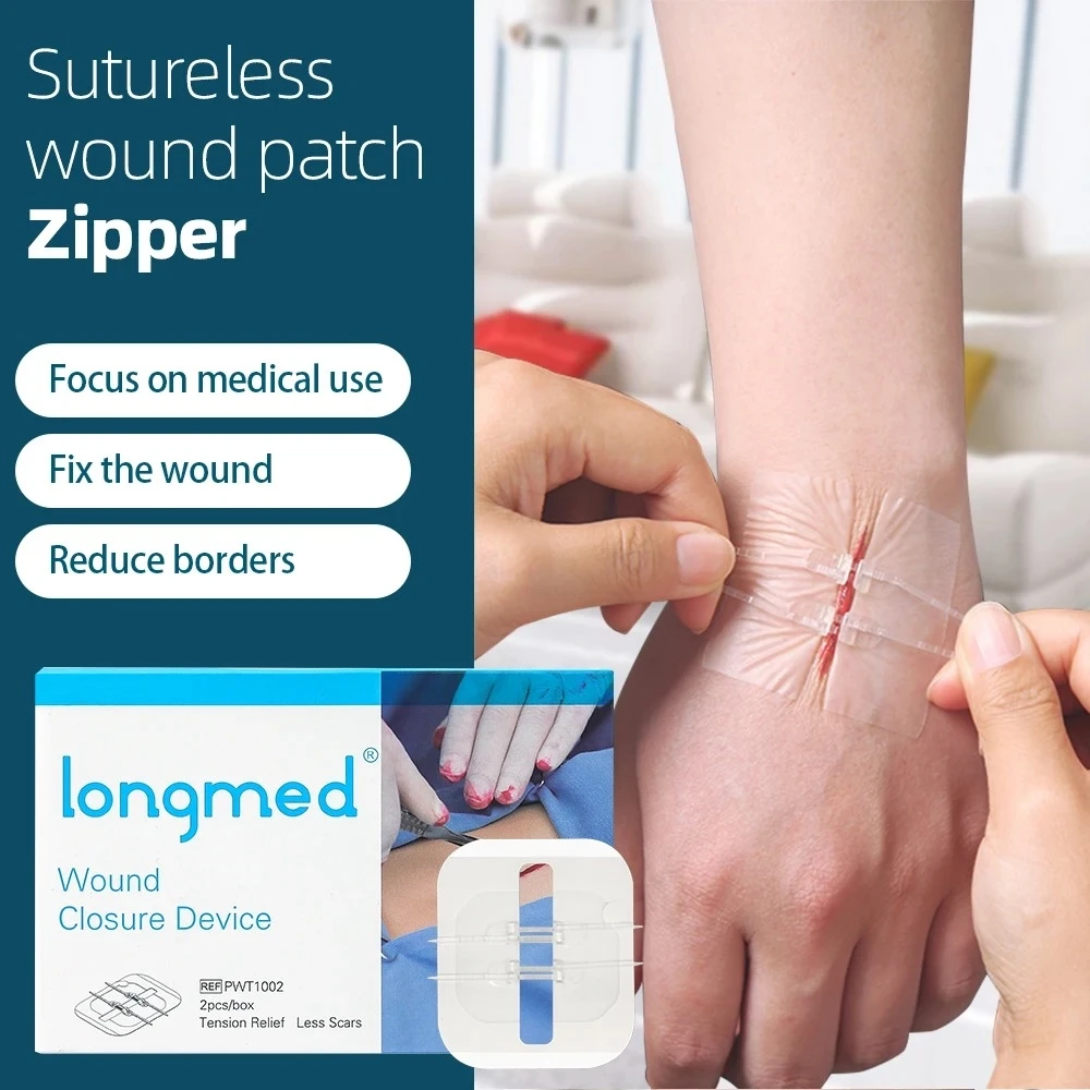 2-10 wound closure devices, wound dressings, no need for suturing, quick and painless band aids, outdoor medical care