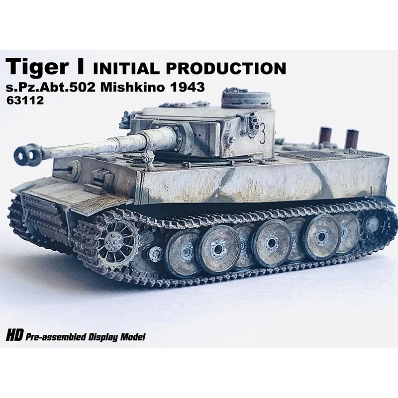 1/72 Scale Tiger I Tank s.Pz.Abt.502 Mishkino February 1943 Rotatable Turret 63112 German Finished Tank Model Military Gifts