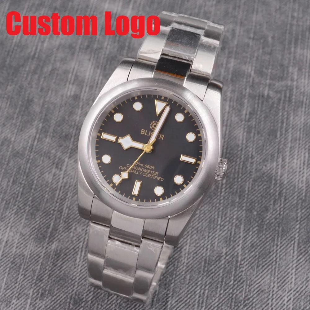 

BLIGER 36mm/39mm Luxury Men Automatic NH35 Movement Watch Sapphire Glass 316L Stainless Steel Case Waterproof Luminous Watch