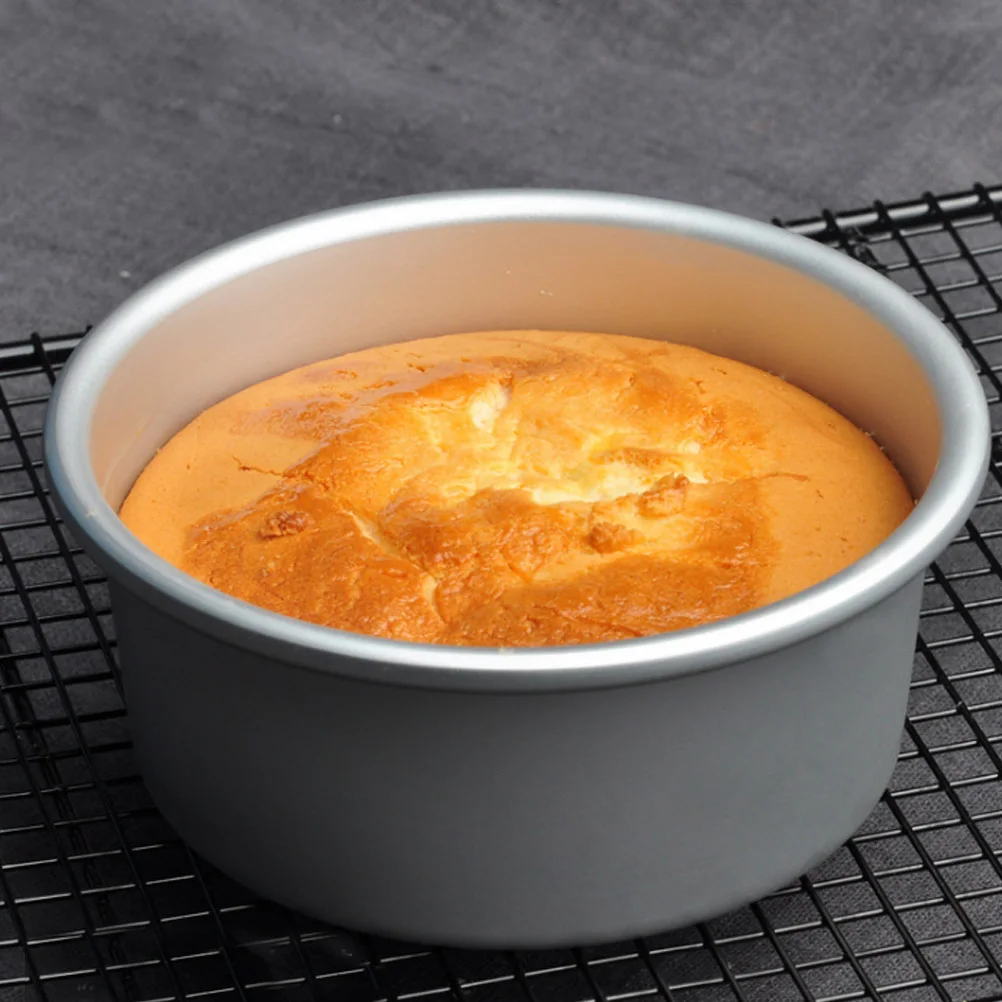 

Round Bottom Aluminum Alloy Cake Mold 14x5cm Non-Stick Easy Release Removable Base for Individual Cakes Mini Pies Cookies Baking
