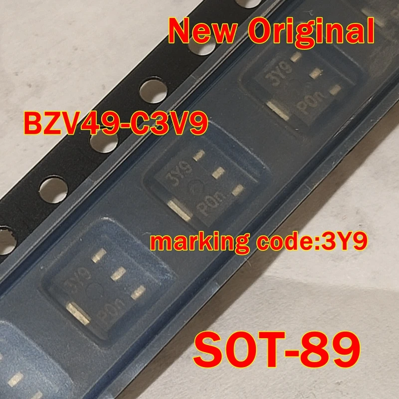 

1pcs to 100pcs BZV49-C3V9 SOT-89 New Original marking code:3Y9 Voltage regulator diodes 3.9V V(Z), 5%, 1W,