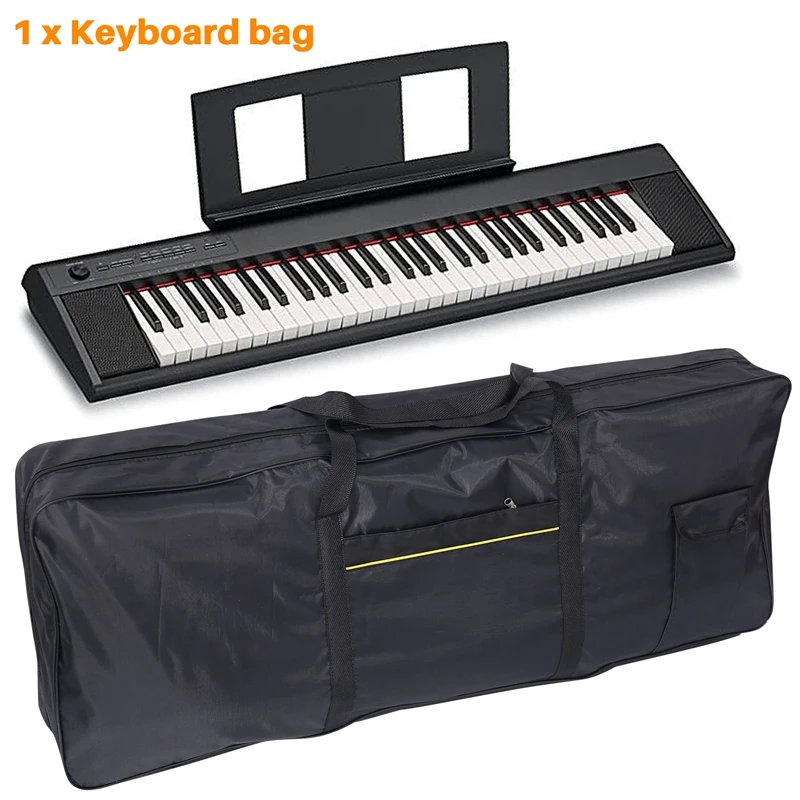 Portable 61 Key Electronic Piano Keyboard Gig Bag Carrying Bag Storage Holder Case 600D Cloth