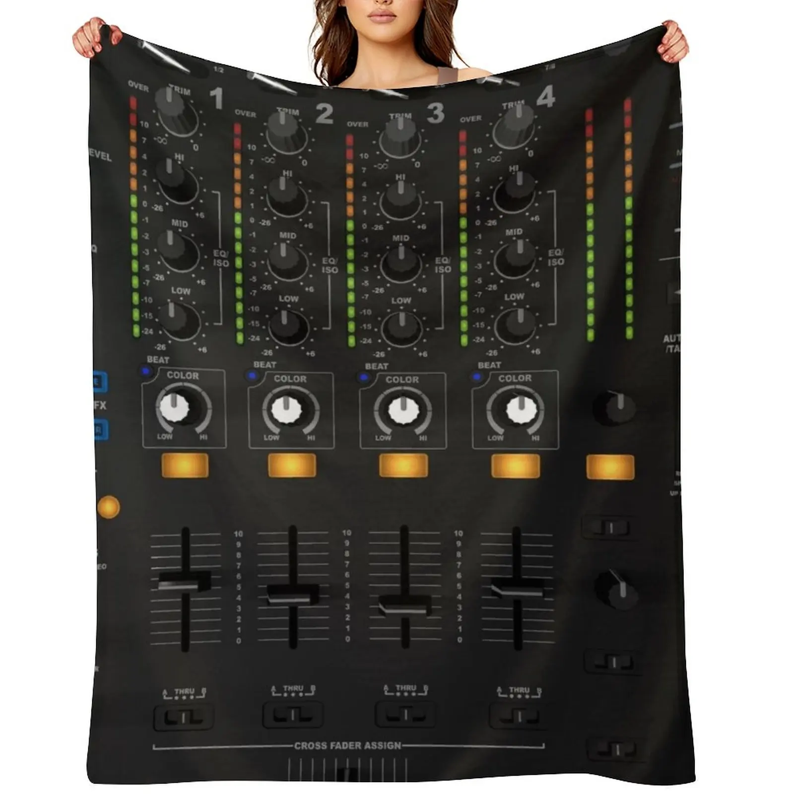 

Audio mixer Throw Blanket Soft Plush Plaid funny gift Decorative Sofa Blankets