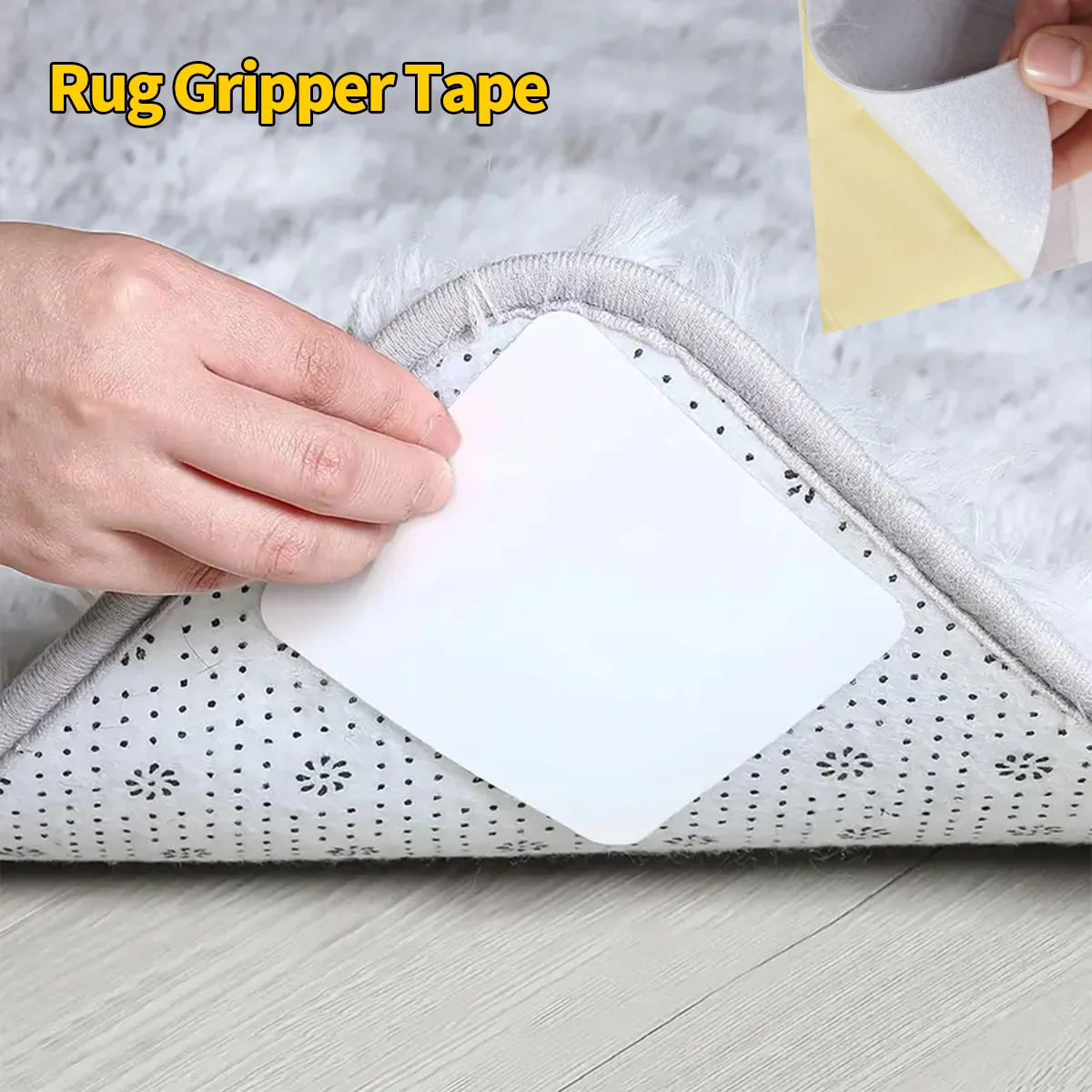 

Rug Gripper Non Slip Carpet Tape 10*10CM Rug Pads for Hardwood Floors Reusable Rug Grippers Fixed Sticker Bathroom