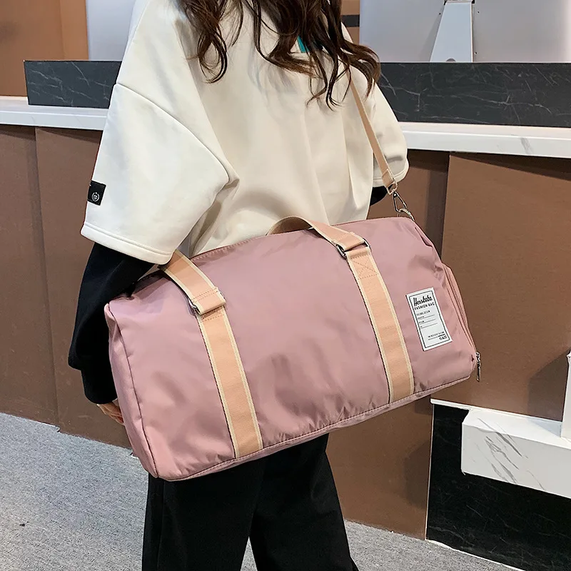 Bolsa de viaje para mujer, de gran capacidad bolso deportivo, ideal para viajes independientes de corta distancia, novedad de 2022