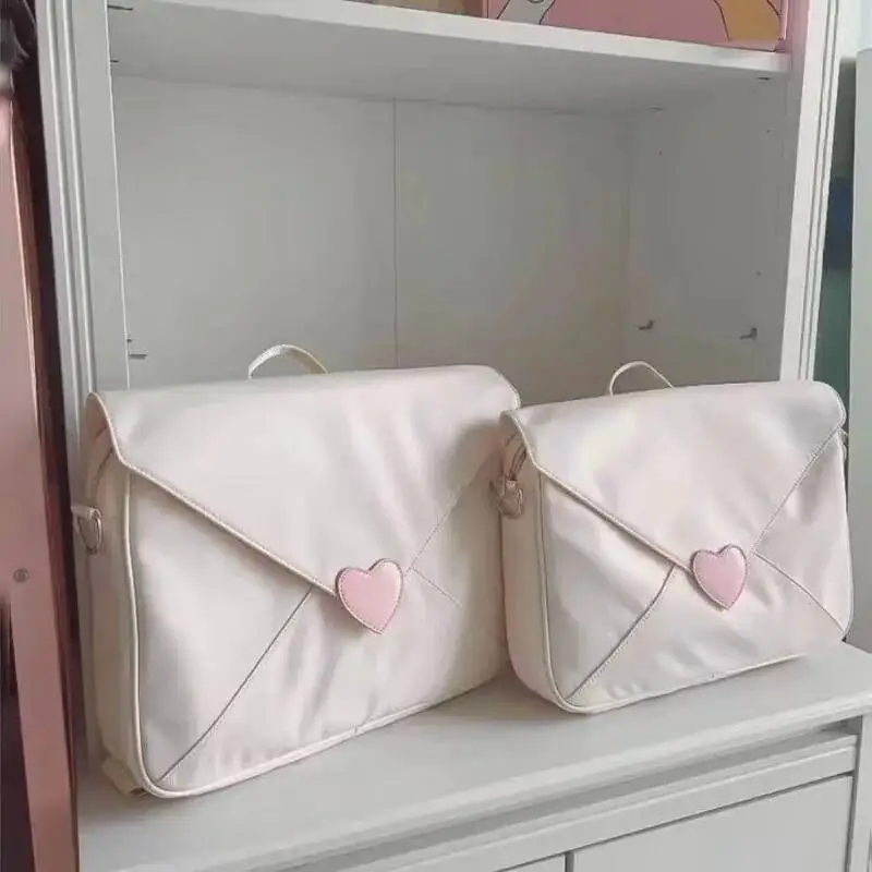 Sweet Heart Fashion Casual Women's Handbags Y2k Aesthetic Chic Shoulder Crossbody Bag Korean Ins Students All Match Laptop Bags