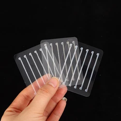 6Pcs Transparent Golden Loose Powder Lash Perming Aids Eyelash Lifting Perm Pad Silicone Eyelash Lifting Tape Eyelash Lifting