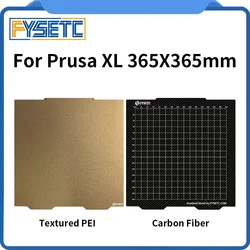 Placa de construcción para Prusa XL, lámina de acero PET PEO suave, textura PEI, resistente a altas temperaturas, impresión para Prusa XL, 365x365mm