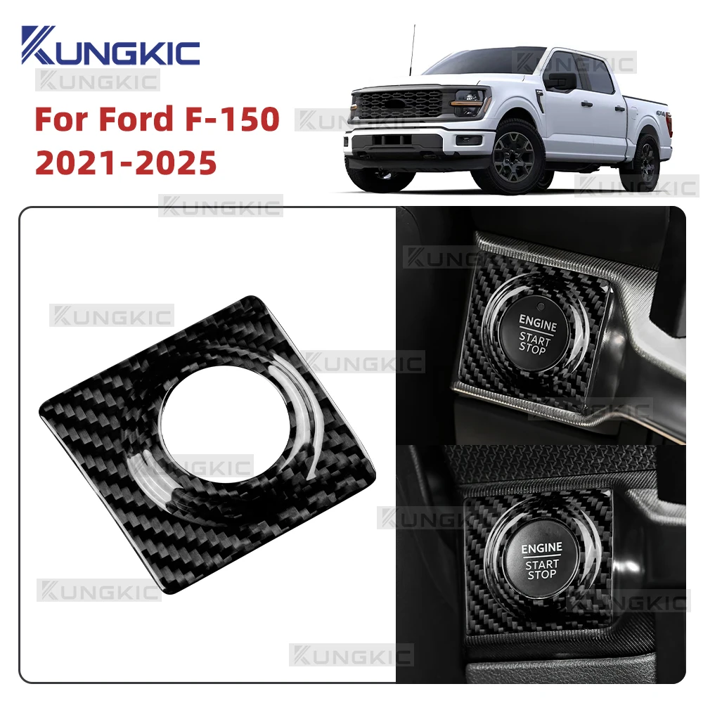 

Hard Dry Carbon Fiber For Ford F-150 2015-2017 2018 2019 2020 2021 2022 2023 2024 2025 Car Start Stop Engine Outer Frame Sticker