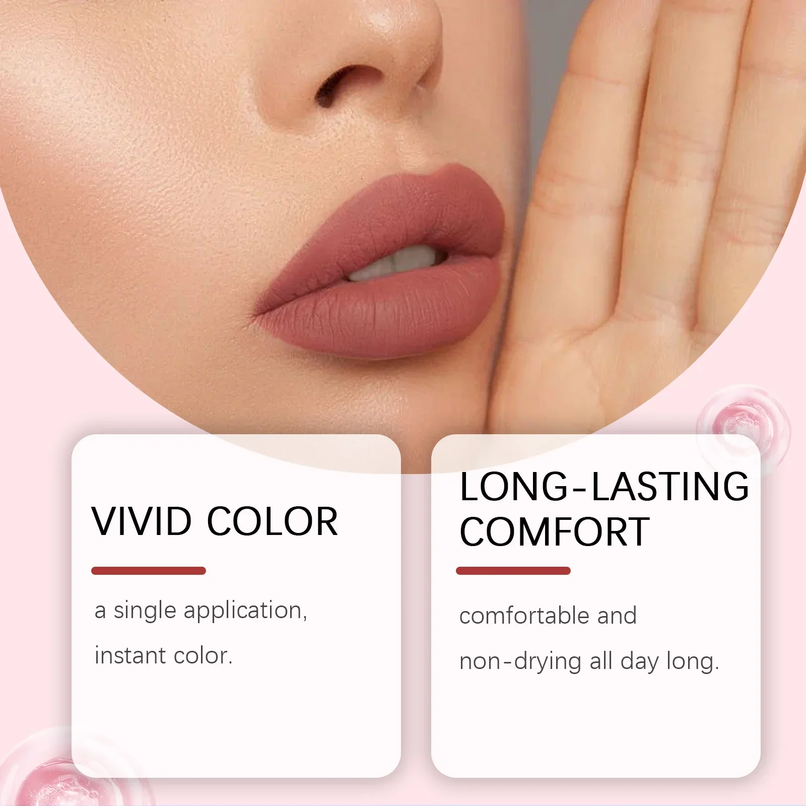 Matte Liquid Lipstick Velvet Finish Long Lasting Highly Pigmented Waterproof Non Sticky Moisturizing Lip Gloss Set Nude Makeup