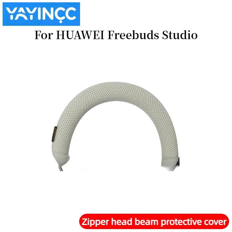 Zestaw wymiennych proteinowych nauszników YAYINCC + osłona pałąka z zamkiem błyskawicznym do słuchawek Huawei FreeBuds Studio - części naprawcze — zdjęcie produktu 6