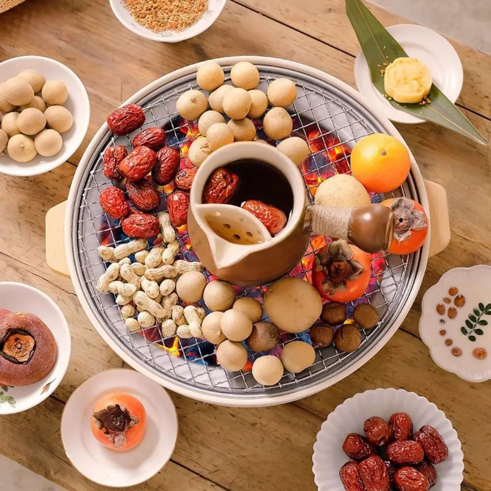 

Uniform Thermal Conductivity Camping Baking Tray Lightweight Design High Temperature Resistant Charcoal Grill Portable Size